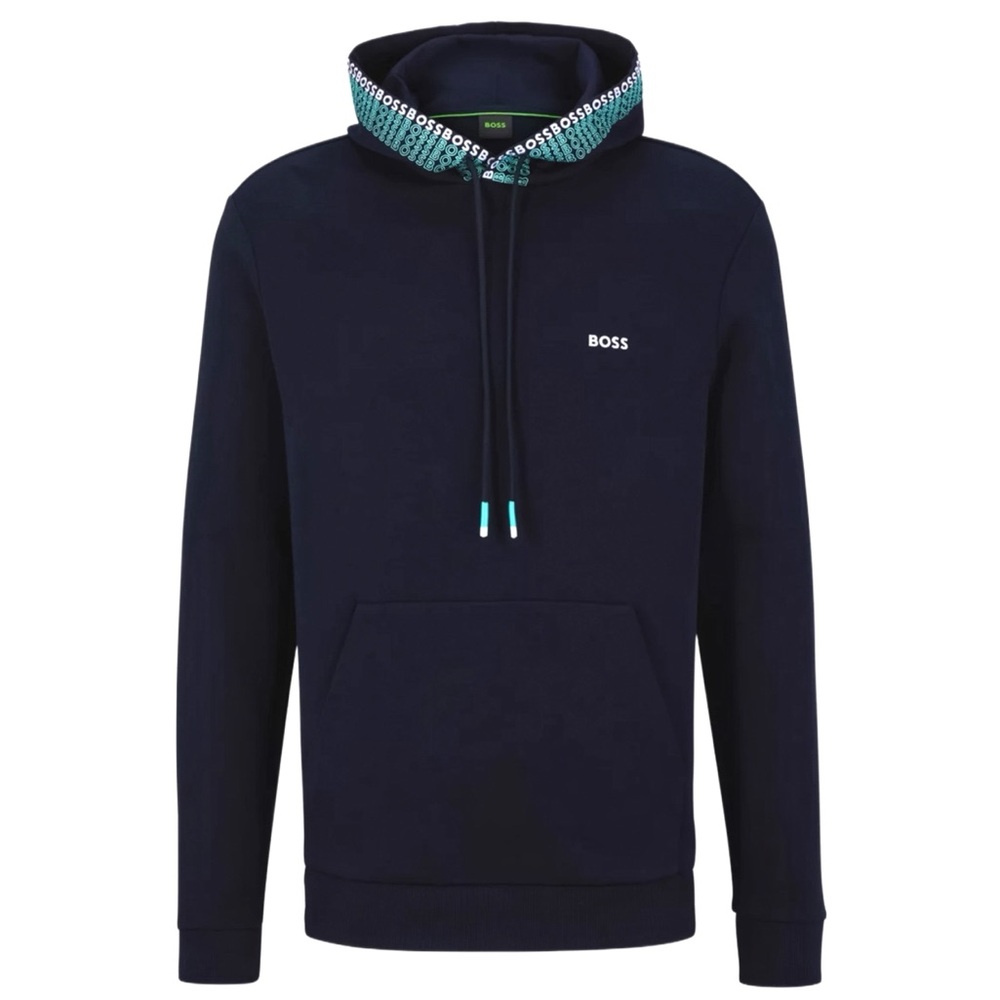 Hugo Boss Logo Embroidered Hoodie - Picture 1 of 7